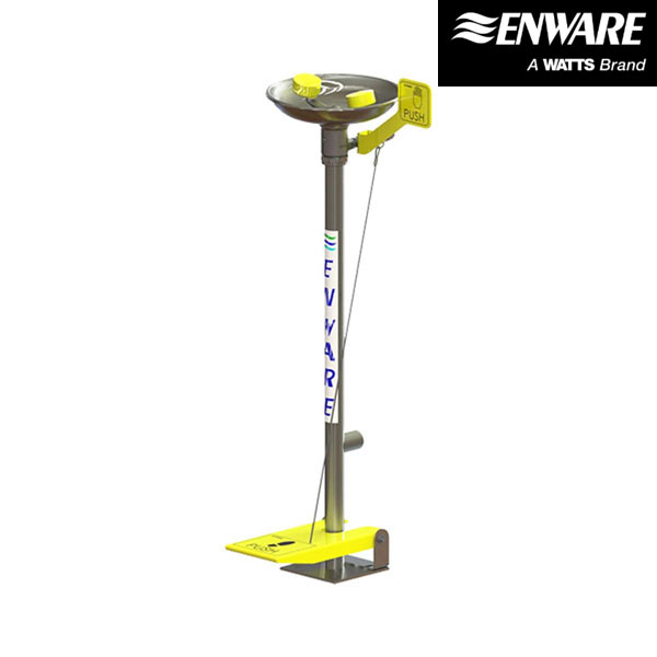 Emergency Pedestal Mounted Hand and Foot Operated Eye and Face Wash